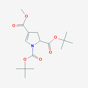 molecular formula C16H25NO6 B13002862 1,2-Di-tert-butyl 4-methyl 2,3-dihydro-1H-pyrrole-1,2,4-tricarboxylate CAS No. 1643468-52-3