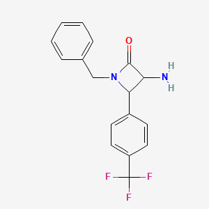 3-Amino-1-benzyl-4-(4-(trifluoromethyl)phenyl)azetidin-2-one