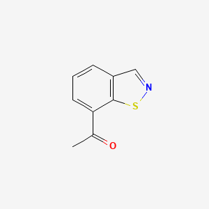 molecular formula C9H7NOS B13002903 1-(Benzo[d]isothiazol-7-yl)ethanone 