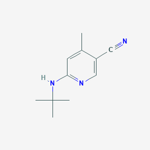 molecular formula C11H15N3 B13002921 6-(tert-Butylamino)-4-methylnicotinonitrile 