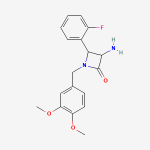 3-Amino-1-(3,4-dimethoxybenzyl)-4-(2-fluorophenyl)azetidin-2-one