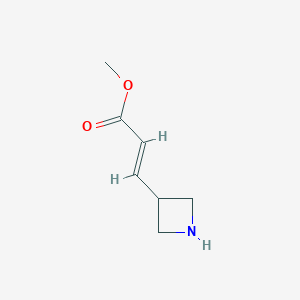 molecular formula C7H11NO2 B13002960 Methyl3-(azetidin-3-yl)prop-2-enoate 