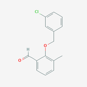 2-((3-Chlorobenzyl)oxy)-3-methylbenzaldehyde