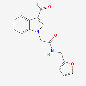 molecular formula C16H14N2O3 B1300301 2-(3-Formyl-indol-1-yl)-N-furan-2-ylmethyl-acetamide CAS No. 347319-95-3