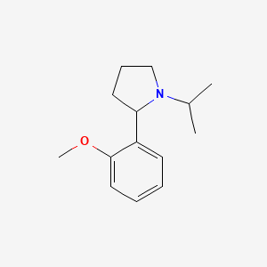 molecular formula C14H21NO B13003044 1-Isopropyl-2-(2-methoxyphenyl)pyrrolidine 