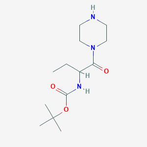 tert-butyl N-[1-oxo-1-(piperazin-1-yl)butan-2-yl]carbamate