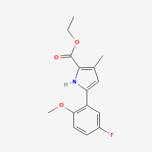 Ethyl 5-(5-fluoro-2-methoxyphenyl)-3-methyl-1H-pyrrole-2-carboxylate