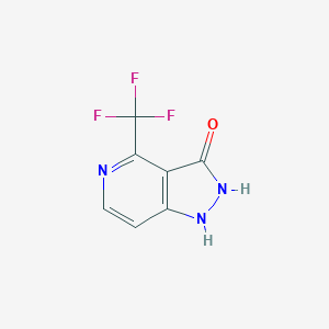 molecular formula C7H4F3N3O B13003118 4-(Trifluoromethyl)-1H-pyrazolo[4,3-c]pyridin-3(2H)-one 