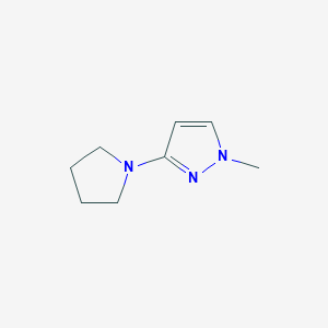 molecular formula C8H13N3 B13003150 1-Methyl-3-(pyrrolidin-1-yl)-1H-pyrazole 