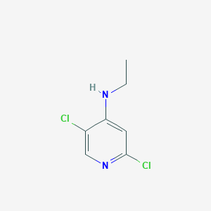 molecular formula C7H8Cl2N2 B13003151 2,5-Dichloro-N-ethylpyridin-4-amine 