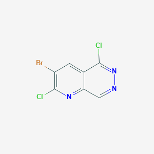 molecular formula C7H2BrCl2N3 B13003162 3-Bromo-2,5-dichloropyrido[2,3-d]pyridazine 