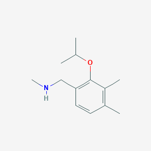 molecular formula C13H21NO B13003165 1-(2-Isopropoxy-3,4-dimethylphenyl)-N-methylmethanamine 