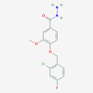 4-((2-Chloro-4-fluorobenzyl)oxy)-3-methoxybenzohydrazide