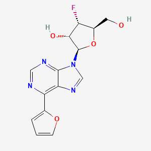 (2R,3S,4S,5R)-4-Fluoro-2-(6-(furan-2-yl)-9H-purin-9-yl)-5-(hydroxymethyl)tetrahydrofuran-3-ol