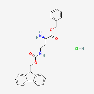 molecular formula C26H27ClN2O4 B13003195 H-D-Dab(Fmoc)-OBzl.HCl 