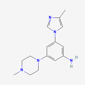 3-(4-Methyl-1H-imidazol-1-yl)-5-(4-methylpiperazin-1-yl)aniline