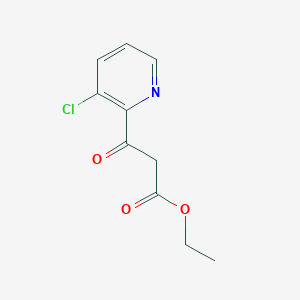 molecular formula C10H10ClNO3 B13003206 Ethyl 3-(3-chloropyridin-2-yl)-3-oxopropanoate 