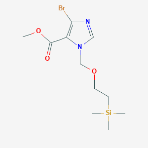 molecular formula C11H19BrN2O3Si B13003219 Methyl 4-bromo-1-((2-(trimethylsilyl)ethoxy)methyl)-1H-imidazole-5-carboxylate 