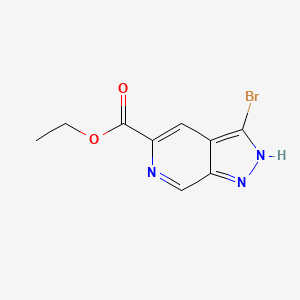 molecular formula C9H8BrN3O2 B13003252 Ethyl 3-bromo-1H-pyrazolo[3,4-c]pyridine-5-carboxylate CAS No. 2089291-71-2