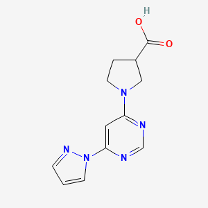 1-(6-(1H-Pyrazol-1-yl)pyrimidin-4-yl)pyrrolidine-3-carboxylic acid