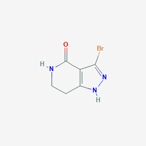 molecular formula C6H6BrN3O B13003279 3-Bromo-1,5,6,7-tetrahydropyrazolo[4,3-C]pyridin-4-one 