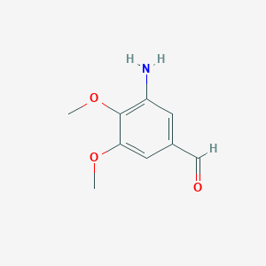 molecular formula C9H11NO3 B13003296 3-Amino-4,5-dimethoxybenzaldehyde 