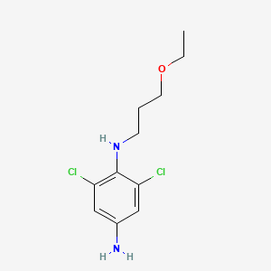 molecular formula C11H16Cl2N2O B13003301 2,6-Dichloro-N1-(3-ethoxypropyl)benzene-1,4-diamine 