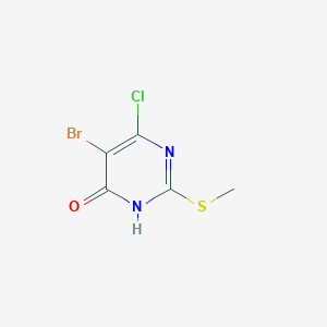 5-Bromo-6-chloro-2-(methylthio)pyrimidin-4(3H)-one