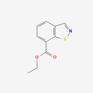 molecular formula C10H9NO2S B13003355 Ethyl benzo[d]isothiazole-7-carboxylate 