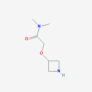 molecular formula C7H14N2O2 B13003358 2-(azetidin-3-yloxy)-N,N-dimethylacetamide 