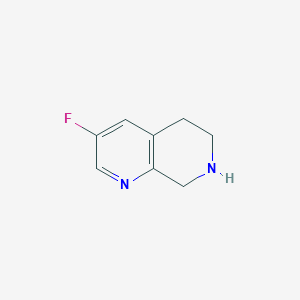 molecular formula C8H9FN2 B13003377 3-Fluoro-5,6,7,8-tetrahydro-1,7-naphthyridine 