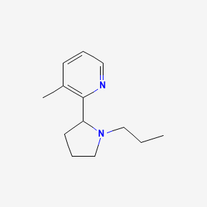 molecular formula C13H20N2 B13003378 3-Methyl-2-(1-propylpyrrolidin-2-yl)pyridine 