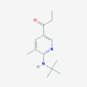 molecular formula C13H20N2O B13003394 1-(6-(tert-Butylamino)-5-methylpyridin-3-yl)propan-1-one 