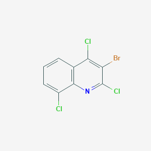 molecular formula C9H3BrCl3N B13003410 3-Bromo-2,4,8-trichloroquinoline 