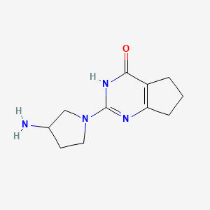 2-(3-Aminopyrrolidin-1-yl)-6,7-dihydro-3H-cyclopenta[d]pyrimidin-4(5H)-one