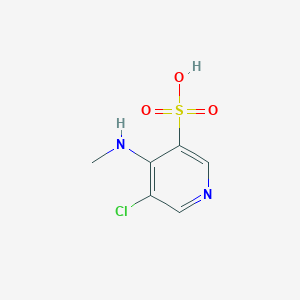 molecular formula C6H7ClN2O3S B13003430 5-Chloro-4-(methylamino)pyridine-3-sulfonic acid 