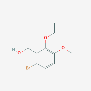 molecular formula C10H13BrO3 B13003453 (6-Bromo-2-ethoxy-3-methoxyphenyl)methanol 