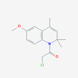 molecular formula C15H18ClNO2 B1300347 2-Chloro-1-(6-methoxy-2,2,4-trimethyl-2H-quinolin-1-yl)-ethanone CAS No. 375833-63-9