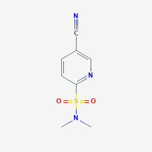 molecular formula C8H9N3O2S B13003479 5-cyano-N,N-dimethylpyridine-2-sulfonamide 