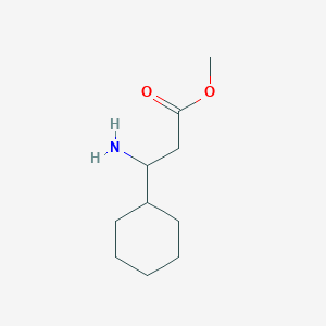 molecular formula C10H19NO2 B13003581 Methyl 3-amino-3-cyclohexylpropanoate 