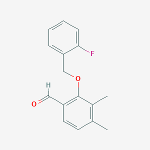 2-((2-Fluorobenzyl)oxy)-3,4-dimethylbenzaldehyde