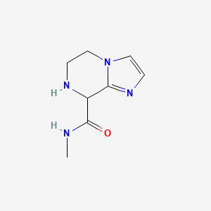 molecular formula C8H12N4O B13003607 N-Methyl-5,6,7,8-tetrahydroimidazo[1,2-a]pyrazine-8-carboxamide 