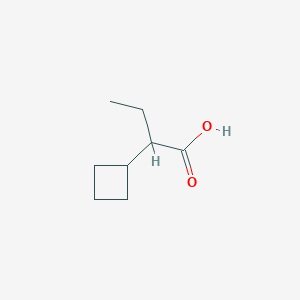 molecular formula C8H14O2 B13003611 2-Cyclobutylbutanoic acid 