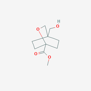 molecular formula C10H16O4 B13003622 Methyl 4-(hydroxymethyl)-2-oxabicyclo[2.2.2]octane-1-carboxylate CAS No. 2315282-07-4