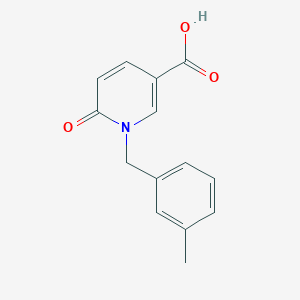 molecular formula C14H13NO3 B13003636 1-(3-Methylbenzyl)-6-oxo-1,6-dihydropyridine-3-carboxylic acid 