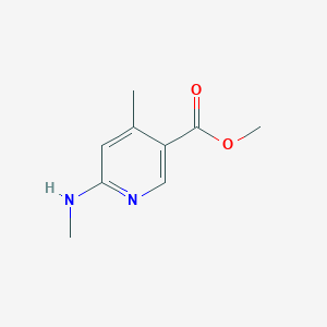 molecular formula C9H12N2O2 B13003640 Methyl 4-methyl-6-(methylamino)nicotinate 