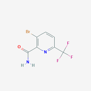 molecular formula C7H4BrF3N2O B13003673 3-Bromo-6-(trifluoromethyl)picolinamide 