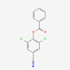 molecular formula C14H7Cl2NO2 B13003676 2,6-Dichloro-4-cyanophenyl benzoate 