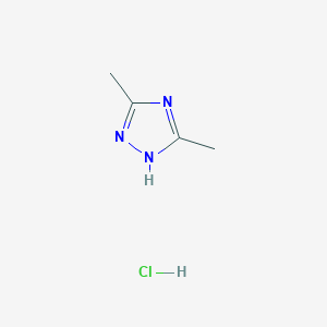 molecular formula C4H8ClN3 B13003681 3,5-Dimethyl-1H-1,2,4-triazole hydrochloride 