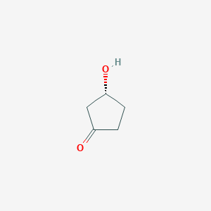 molecular formula C5H8O2 B13003716 Cyclopentanone, 3-hydroxy-, (R)- 